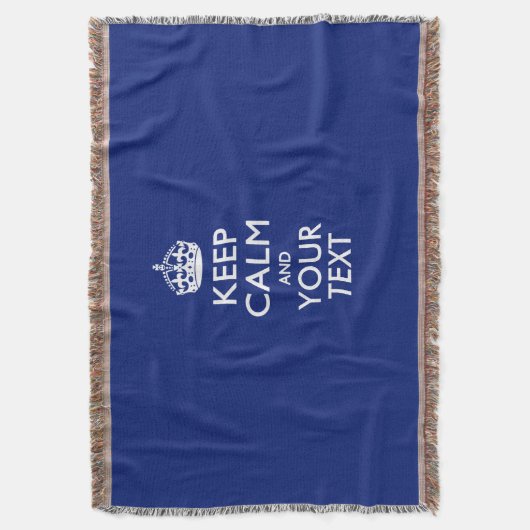 CALMとあなたのテキストを快適なギフト スローブランケット (正面縦)