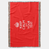 CALMとあなたのテキストを快適なギフト スローブランケット (正面縦)