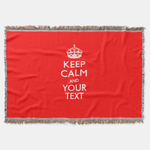 CALMとあなたのテキストを快適なギフト スローブランケット