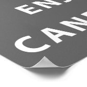 CALMと保キャンディ楽しむバー標識 ポスター (角)