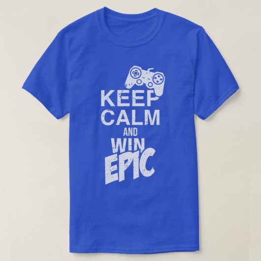 Calmと保 Win Epic Gaming Controllerゲームおたく Tシャツ (デザイン正面)
