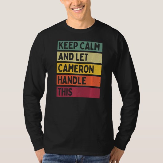 Calmと保Cameronがこのレトロ引用文を処理する Tシャツ (正面)