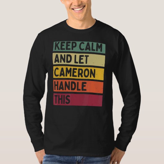 Calmと保Cameronがこのレトロ引用文を処理する Tシャツ (正面)