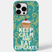 CALMと保Cupcakesは食べ、任意の色のティール(緑がかった色)を変更します Case-Mate iPhoneケース (裏面)