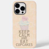 CALMと保Cupcakesは食べ、任意の色のティール(緑がかった色)を変更します Case-Mate iPhoneケース (裏面)