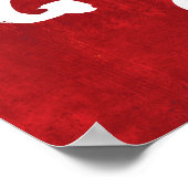 Calmと保Gemini On Astrology Redヴィンテージ ポスター (角)