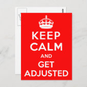 Calmと保Get Adjustedカイロプラクティックポストカード ポストカード (正面/裏面)