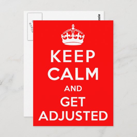 Calmと保Get Adjustedカイロプラクティックポストカード ポストカード (正面/裏面)