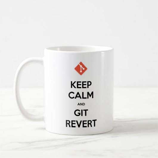 Calmと保Git Revert Coffee Cup コーヒーマグカップ (左)