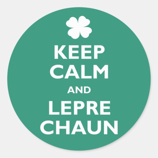 Calmと保Leprechaun ラウンドシール (正面)