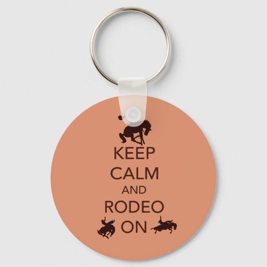 Calmと保Rodeoのカウボーイの女性のカーボーイギフト キーホルダー (正面)