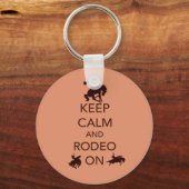 Calmと保Rodeoのカウボーイの女性のカーボーイギフト キーホルダー (正面)