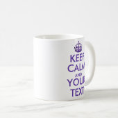 CALMと保YOUR TEXT – 独自の文字を作成 コーヒーマグカップ (正面右)