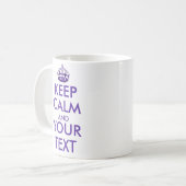 CALMと保YOUR TEXT – 独自の文字を作成 コーヒーマグカップ (正面左)