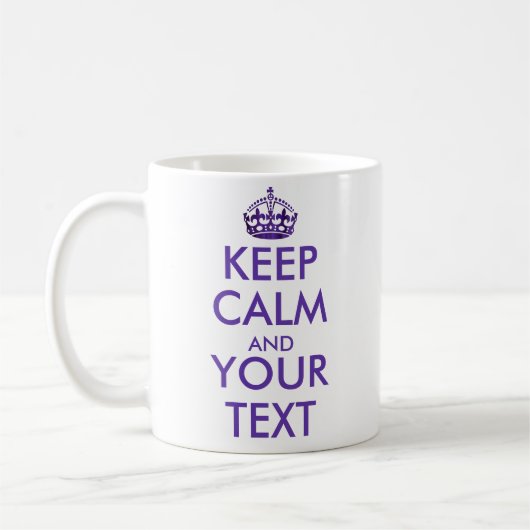 CALMと保YOUR TEXT – 独自の文字を作成 コーヒーマグカップ (左)