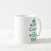 CALMと保YOUR TEXT – 独自の文字を作成 コーヒーマグカップ (正面右)