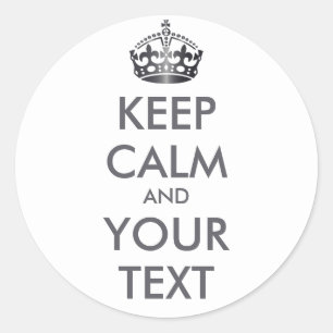 CALMと保YOUR TEXT – 白い背景を変更 ラウンドシール