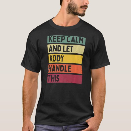 CalmとLet Kody保 Handleこのレトロ引用文 Tシャツ (正面)
