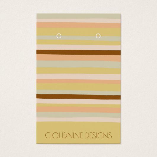 Calmストライプイヤリングネックレスジュエリーディスプレイカード (正面)