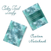 Calmティール(緑がかった色)リーフィーきらめく心理療法またはカウンセラー ノートブック