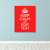 Calmパーソナライズされた保とText Redクラシックの キャンバスプリント (インサイチュ (ウッドフロア))