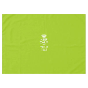 Calmパーソナライズされた保&Your Text Lime Green(穏やかでテキストを緑にする テーブルクロス