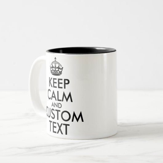 Calm保と独自のMake Add文字の作成 ツートーンマグカップ (正面左)