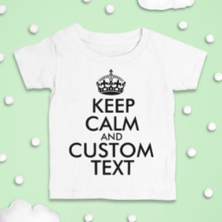 Calm保と独自のMake Add文字の作成 ベビーTシャツ