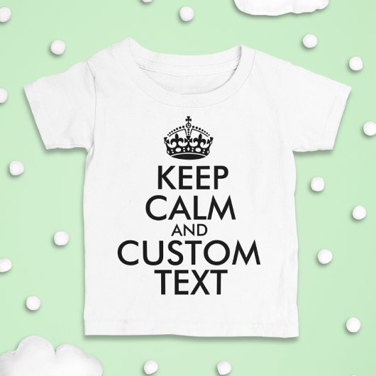 Calm保と独自のMake Add文字の作成 ベビーTシャツ