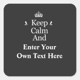 Calm保とAdd Your Text Personalize スクエアシール