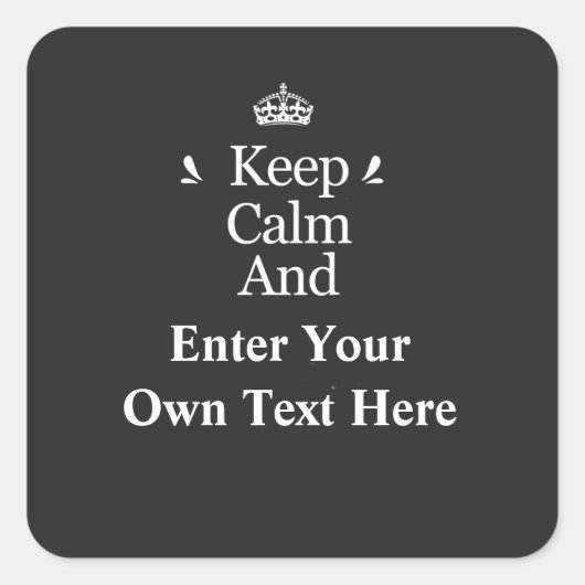 Calm保とAdd Your Text Personalize スクエアシール (正面)