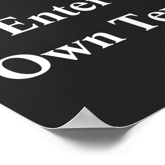 Calm保とAdd Your Text Personalize ポスター (角)