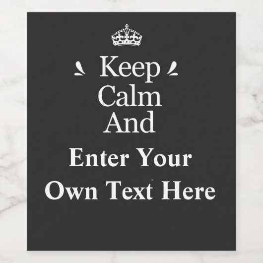 Calm保とAdd Your Text Personalize ワインラベル (シングルラベル)