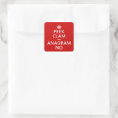 Calm保とAnagram On (任意の色) スクエアシール (バッグ)