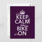 Calm保とBike On （カスタマイズ可能なカラー） ポストカード (正面/裏面)
