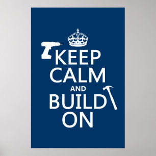 Calm保とBuild On (任意の背景色) ポスター