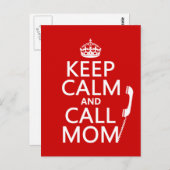 Calm保とCall Mom – すべての色 ポストカード (正面/裏面)