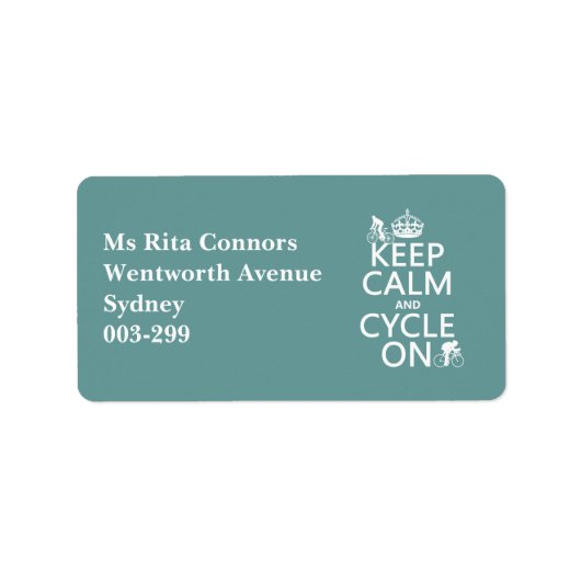 Calm保とCycle On （任意の色） ラベル (正面)