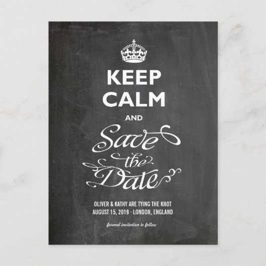 Calm保とDate Chrileスクリプトの保存おもしろい 案内ポストカード (正面)