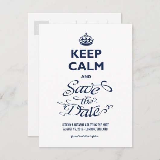 Calm保とDate Chrileスクリプトの保存おもしろい 案内ポストカード (正面/裏面)