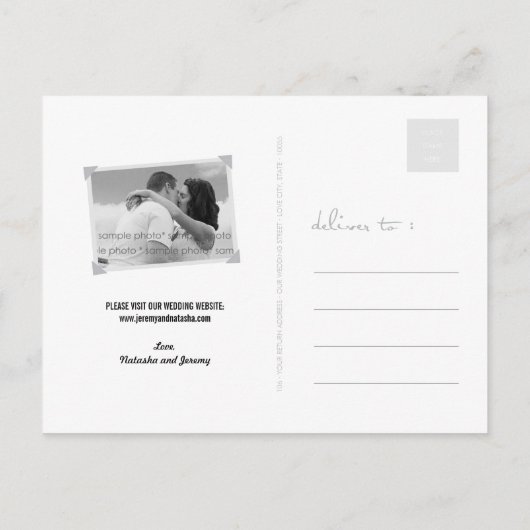 Calm保とDate Chrileスクリプトの保存おもしろい 案内ポストカード (裏面)