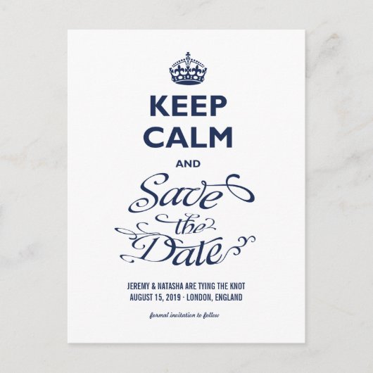 Calm保とDate Chrileスクリプトの保存おもしろい 案内ポストカード (正面)