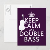 Calm保とDouble Bass （任意の背景色） ポストカード (正面/裏面)