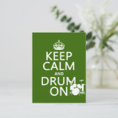 Calm保とDrum On (任意の背景色) ポストカード (スタンド正面)