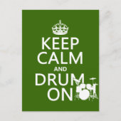 Calm保とDrum On （任意の背景色） ポストカード (正面)