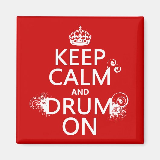 Calm保とDrum On (任意の背景色) マグネット (正面)