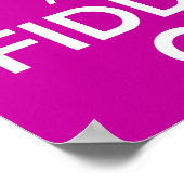 Calm保とFiddle on (暗い赤紫色ピンク) ポスター (角)