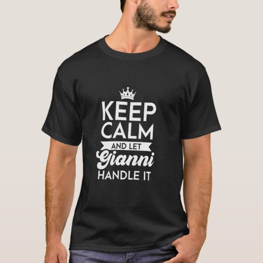 Calm保とGianniにGianni Lonという名前を付ける Tシャツ (正面)