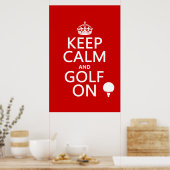 Calm保とGolf On – すべてのカラーで利用可能 ポスター (キッチン)