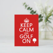 Calm保とGolf On – すべてのカラーで利用可能 ポストカード (スタンド正面)